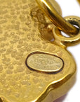 Chanel Clover Dangle Piercing Earrings Gold 03P