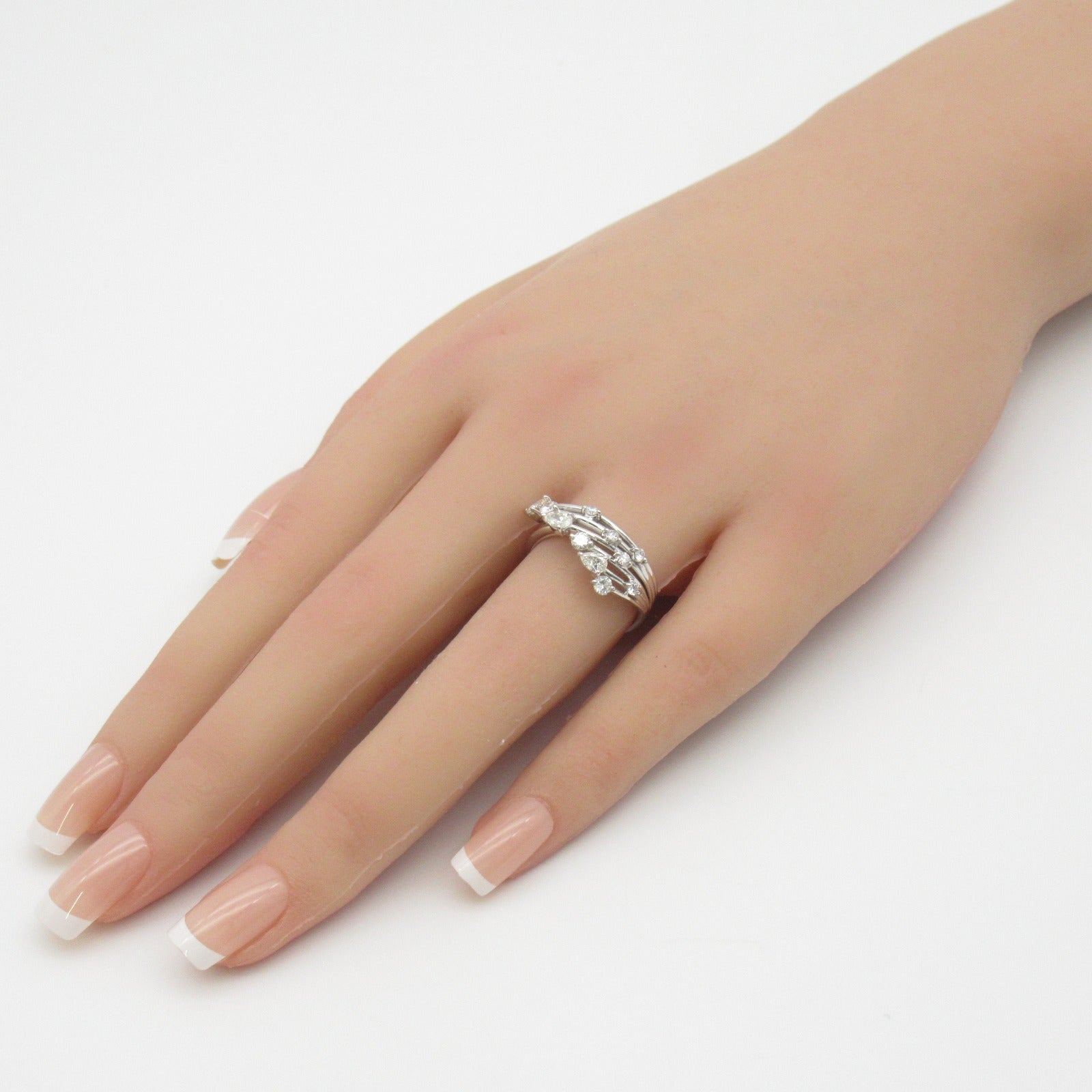 Jewelry Jewelry Diamond Ring Ring Ring Jewelry K18WG (White G) Diamond  Clear Diamond 6.8g