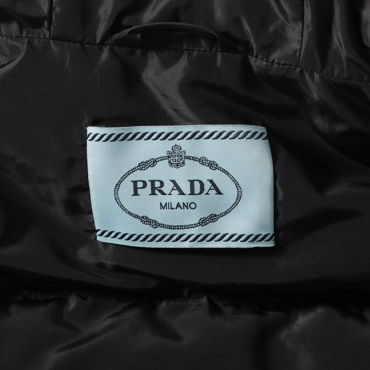 Prada 21 Years Polyester Down Jacket 40  Black Belt 290364