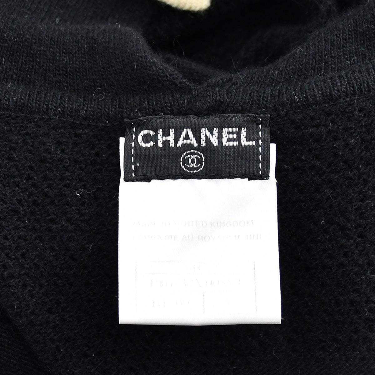 Chanel Cruise 2001 CC-print cashmere top 