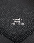 Hermes Calvi Warpson Card Case Black Silver Gold