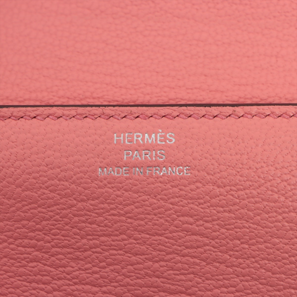 Hermes Click 12 Shablo Mizor Compact Wallet Pink Silver Gold