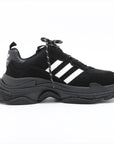 Balenciaga X Adidas Triple S Mesh X Leather Sneakers 45 Men Black X White 712821