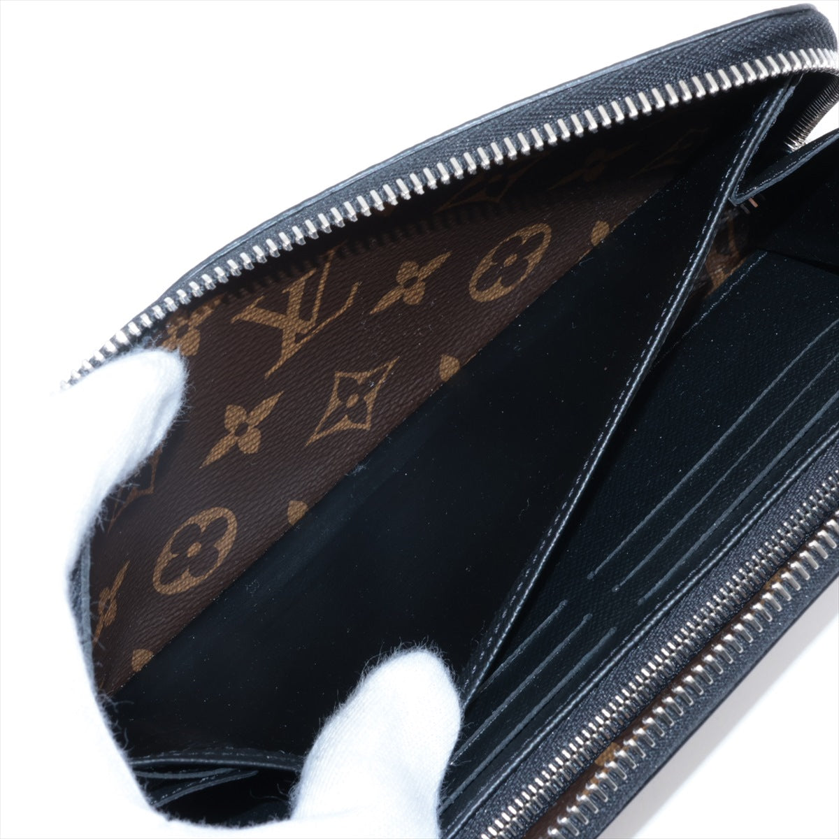 Louis Vuitton Monogram Makassar Zippy Dragon M69407 Black X Brown Round Zip Wallet