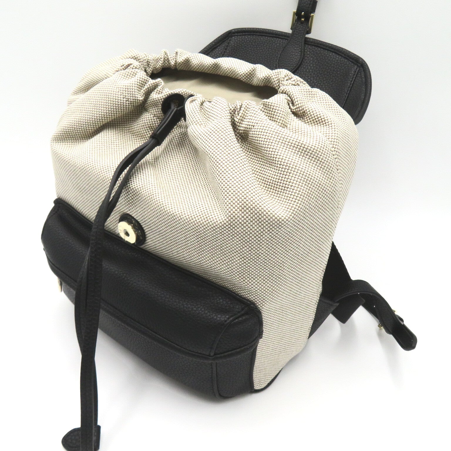 Furla Backpack Backpack Backpack Bag Linen Leather  Ivory / Black WB01261BX2880TNX00