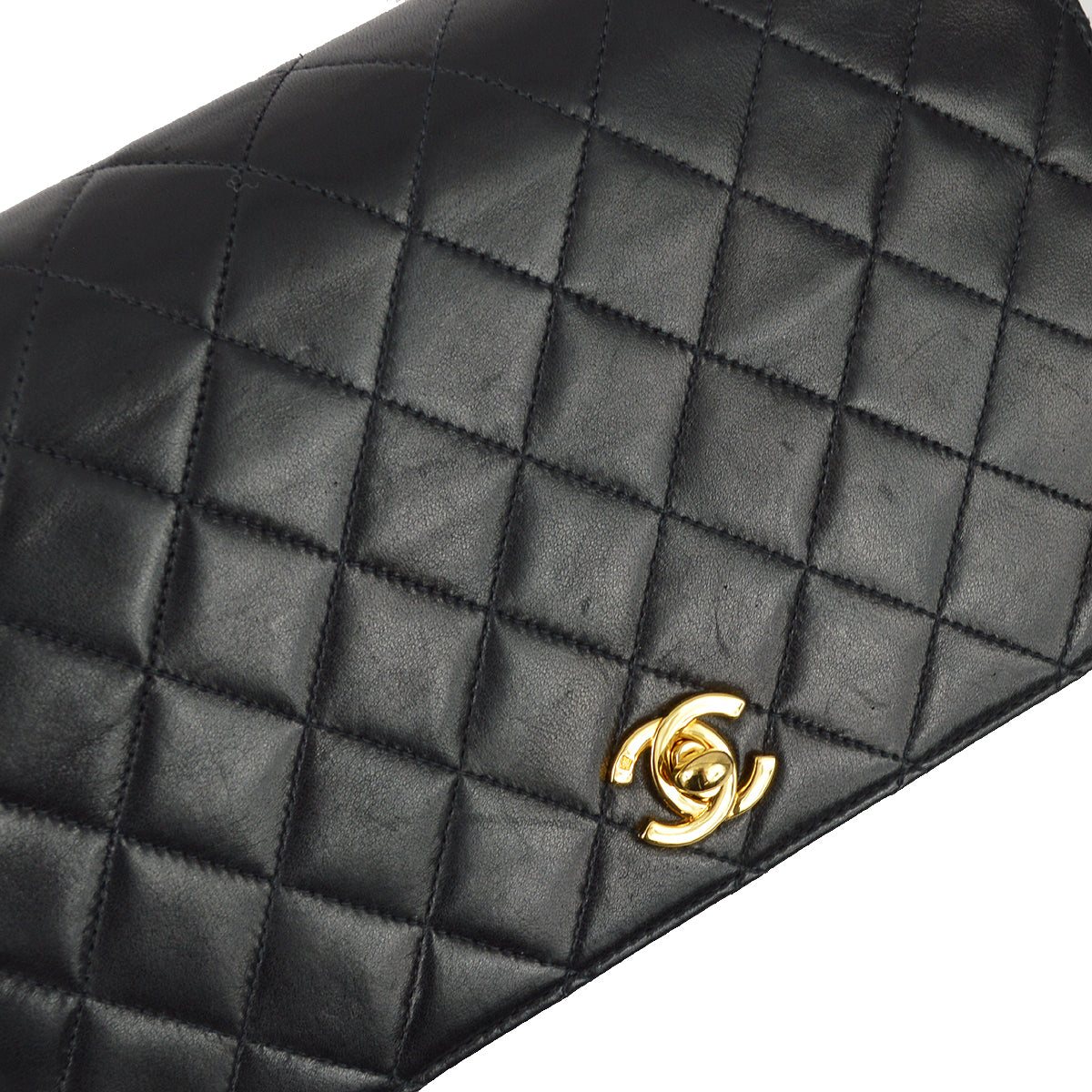Chanel 2000-2001 黑色小羊皮 Turnlock 小號全翻蓋包