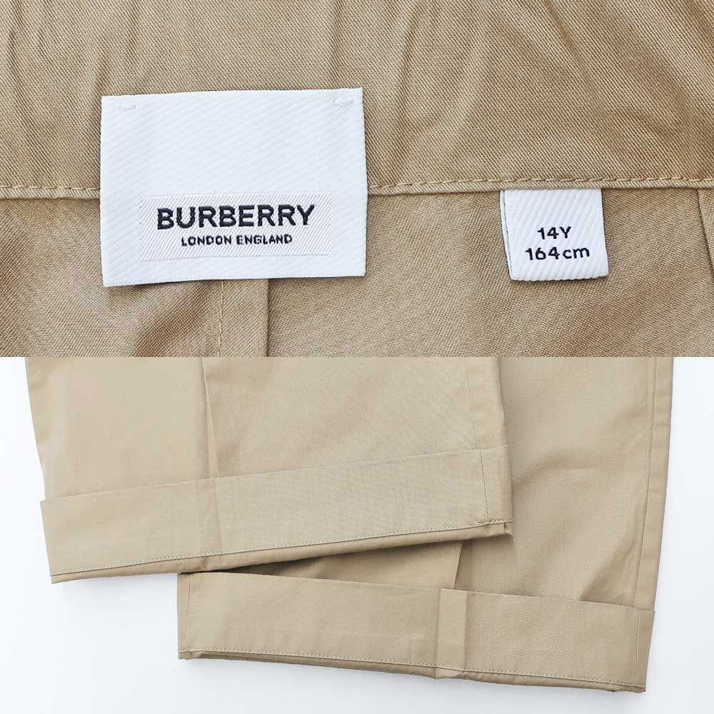Burberry Wide Pants 100% Cotton 14Y 164 8030320 Beige Apparel Clothes Women&#39;s Women&#39;s Women&#39;s Children&#39;s Weds