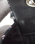 Chanel 2004-2005 Black Satin Lipstick Classic Single Flap Shoulder Bag