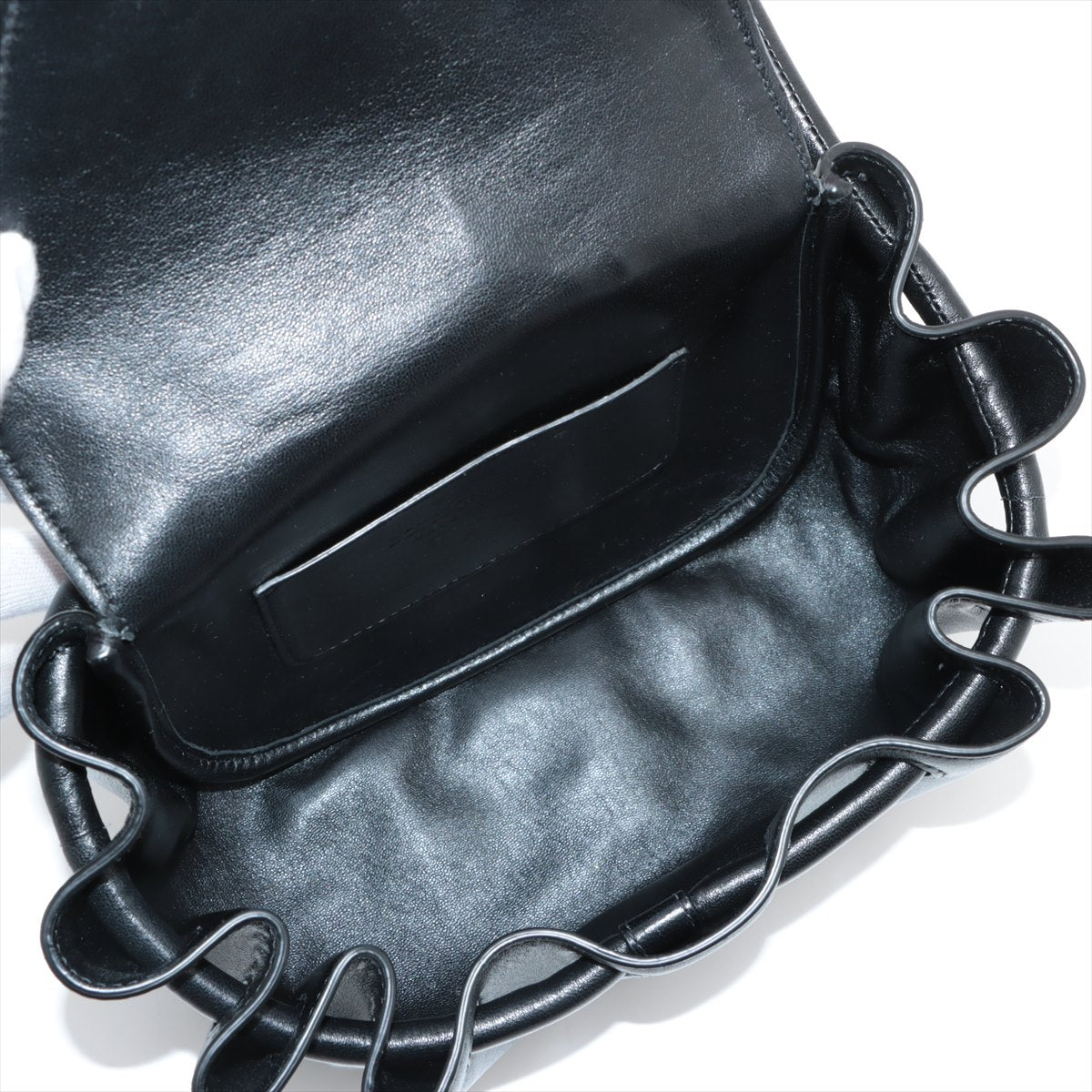 Bottega Veneta Big Leather Shoulder Bag Black Bottega