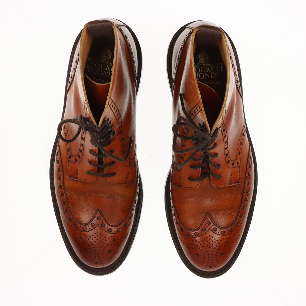 et &amp; Jones Leather Short Boots 7E Mens Brown 6078 SKYE3