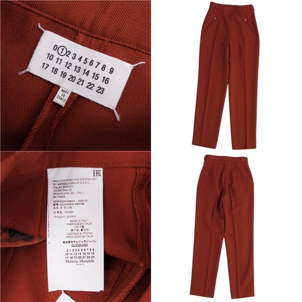 Maison Margiela Pants 1  Wool Bottoms  Made in Italy 36 (S equivalent) Red