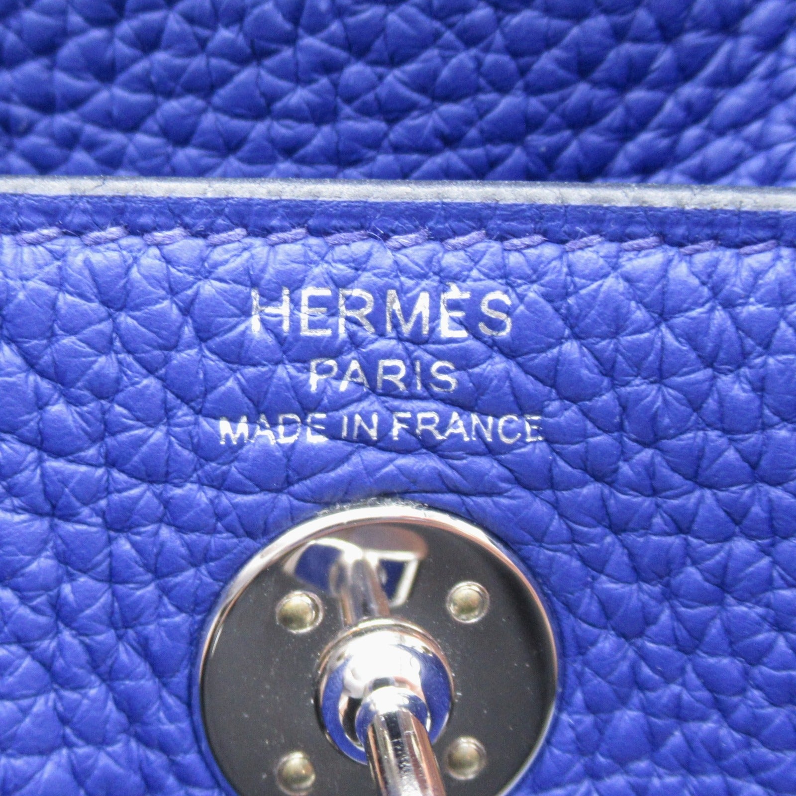 Hermes Hermes Lindemini 2w Shoulder Bag Leather Triumphant  Blue