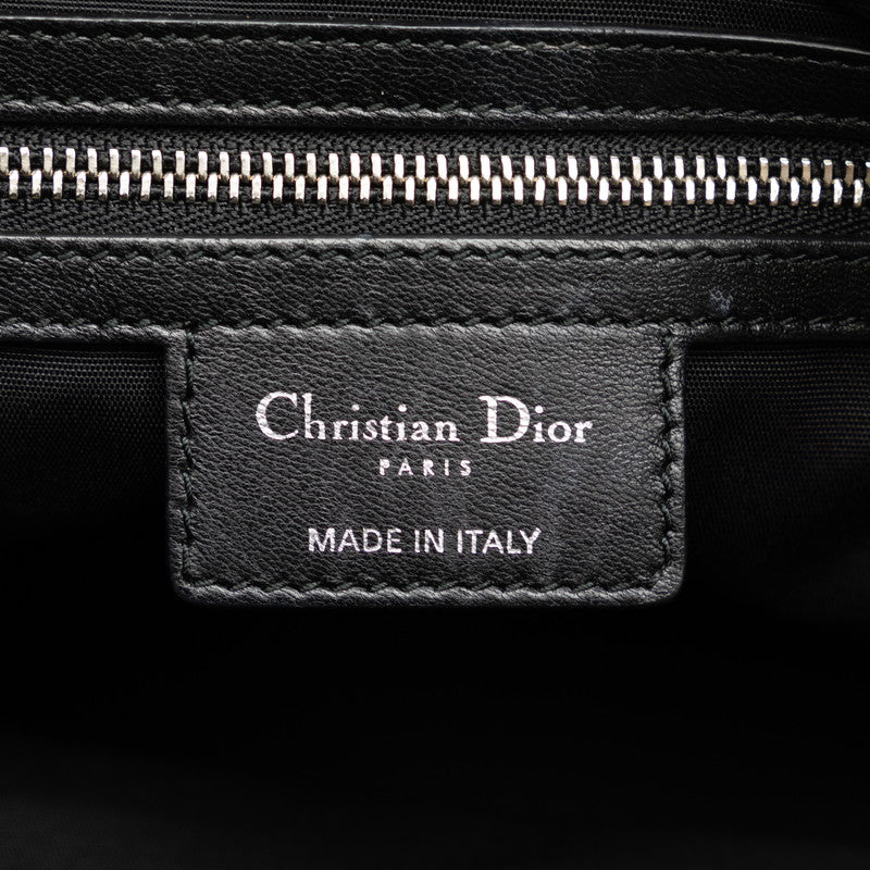 Dior Lady Handbag Black Silver Leather  Dior