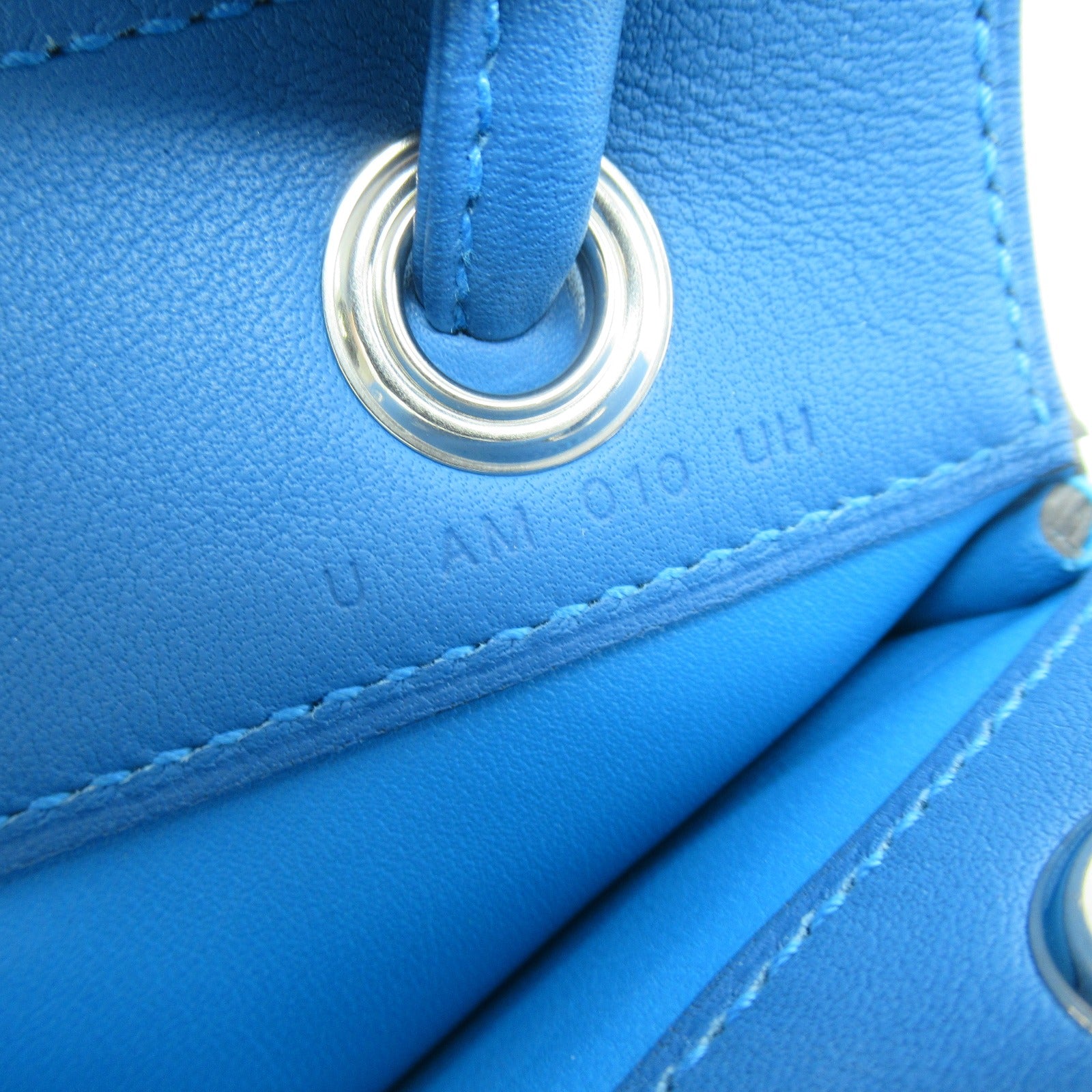 Hermes Sack Aren MINI Shoulder Bag Handbag Leather Voseyft   Blue 082365CK