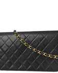 Chanel 2000-2001 Black Lambskin Turnlock Small Full Flap Bag