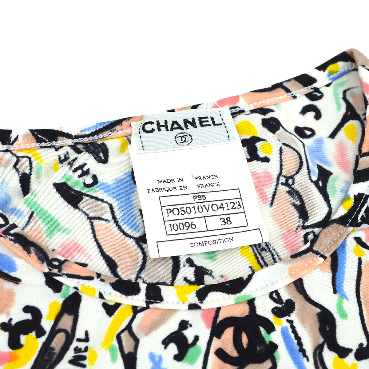 Chanel spring 1995 shoe-print cropped top 