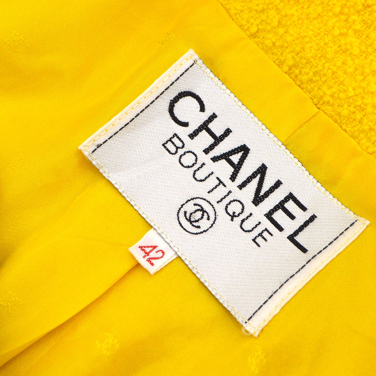 Chanel 1993 contrast trimming single-button jacket 