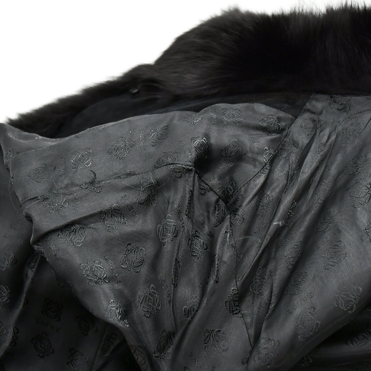 Loewe Fur Jacket Black 