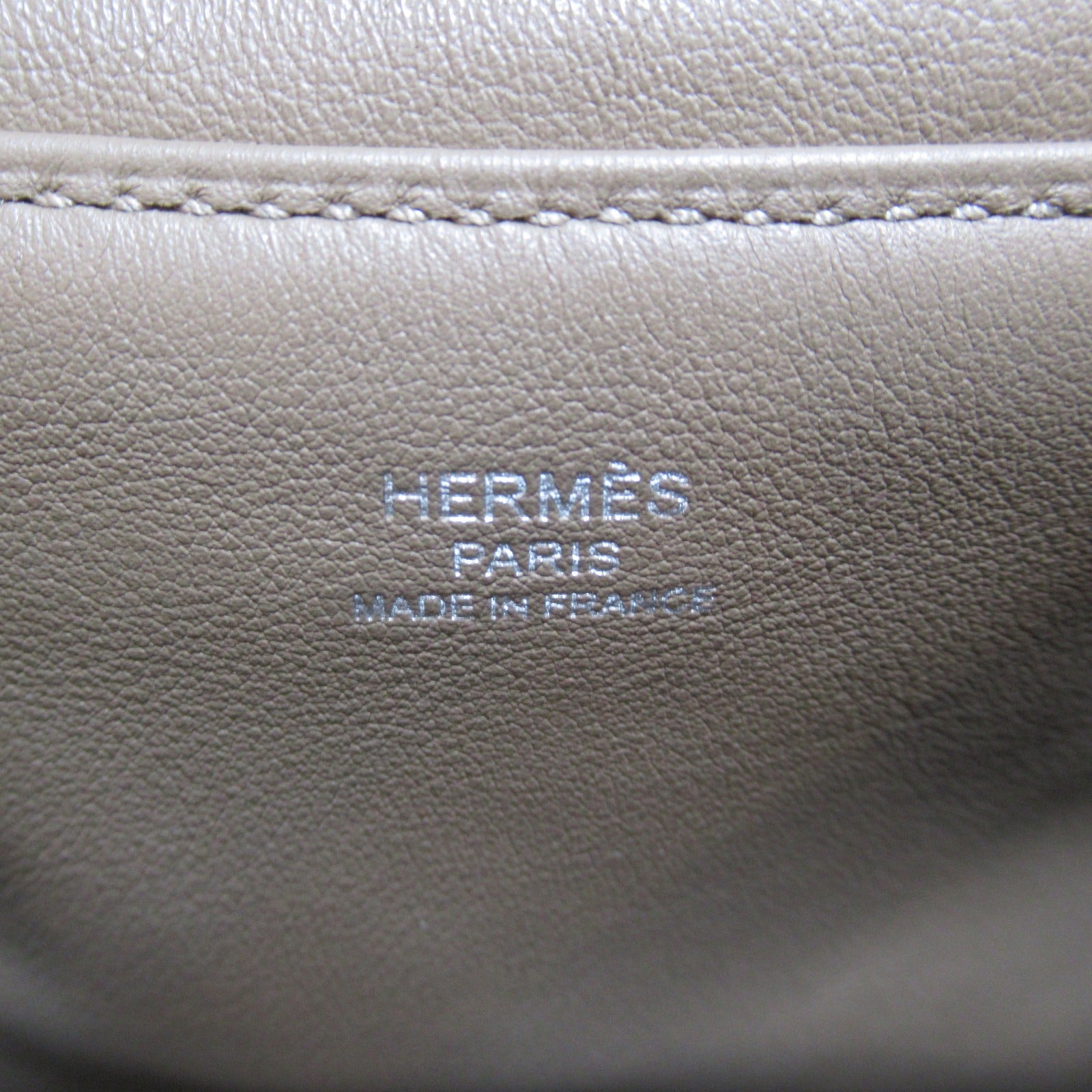 Hermes Hermes Lindemini Shoulder Bag Shoulder Bag Leather Grizzly/ Grizzly  Brown
