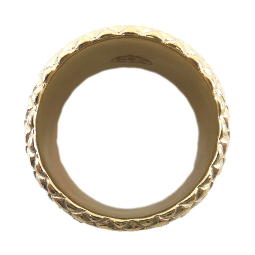 CHANEL CHANEL RING LINE STONE WHITE GOLDEN COLOR COCOMARK B18C 12 NUMBER LADY ACCESSORY SMALL RING