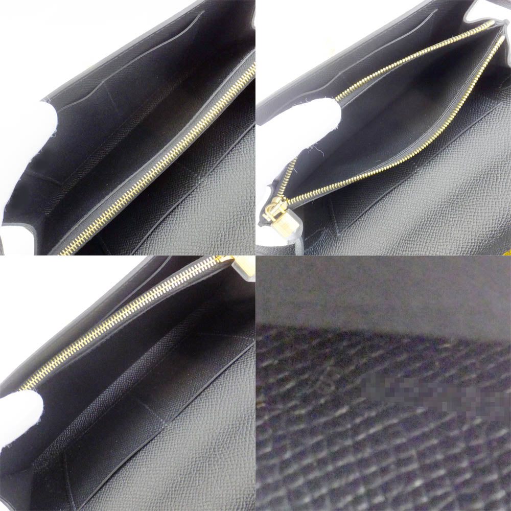 HERMES Hermes Keritugo B stamped long wallet Epson black g gold tool 2023 sder strap leather ladies new product unused]