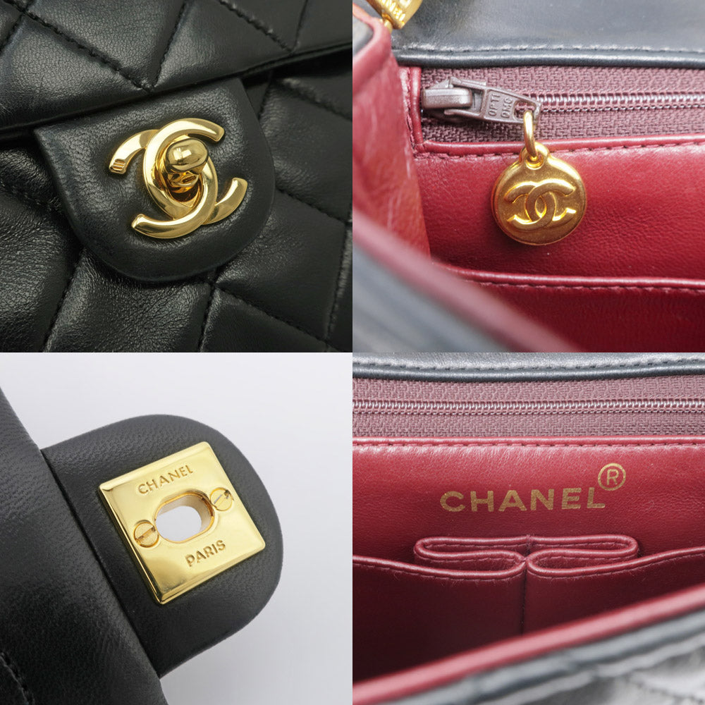 CHANEL Single Chain Sder  A01163 Black G  Handbag Handbag