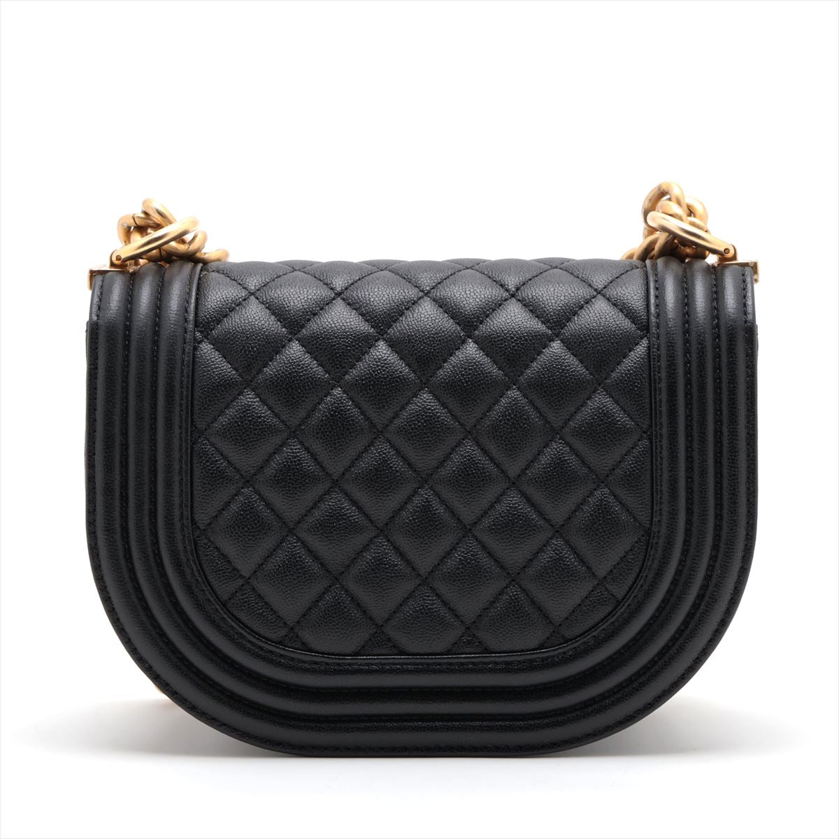 Chanel Boy Chanel Caviar S Chain Shoulder Bag Black G