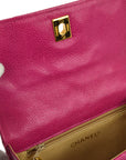 Chanel * 1991-1994 Pink Caviar Mini Straight Flap Bag