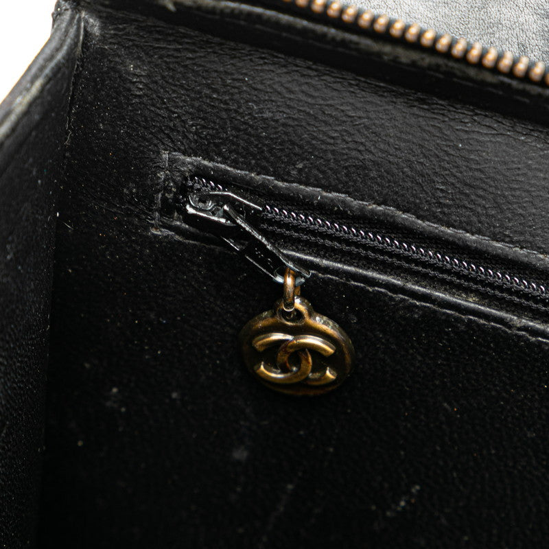 Chanel Matrasse Coco Handbag Tote Bag Black Leather  Chanel