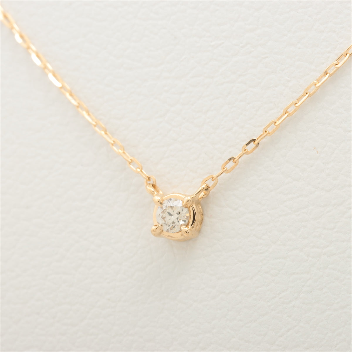 Agat diamond necklace K18 (YG) 0.8g 0.03 E