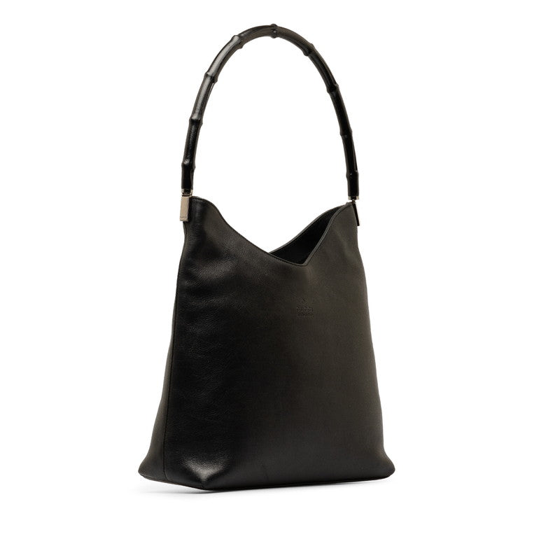 Gucci Bamboo Handbag Shoulder Bag 001 3244 Black Leather  Gucci