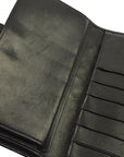 Chanel Black Lambskin Bicolore Long Wallet Purse