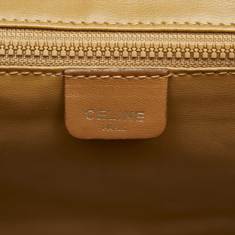 Celine Macadam logo sliding shoulder bag brown PVC leather ladies Celine