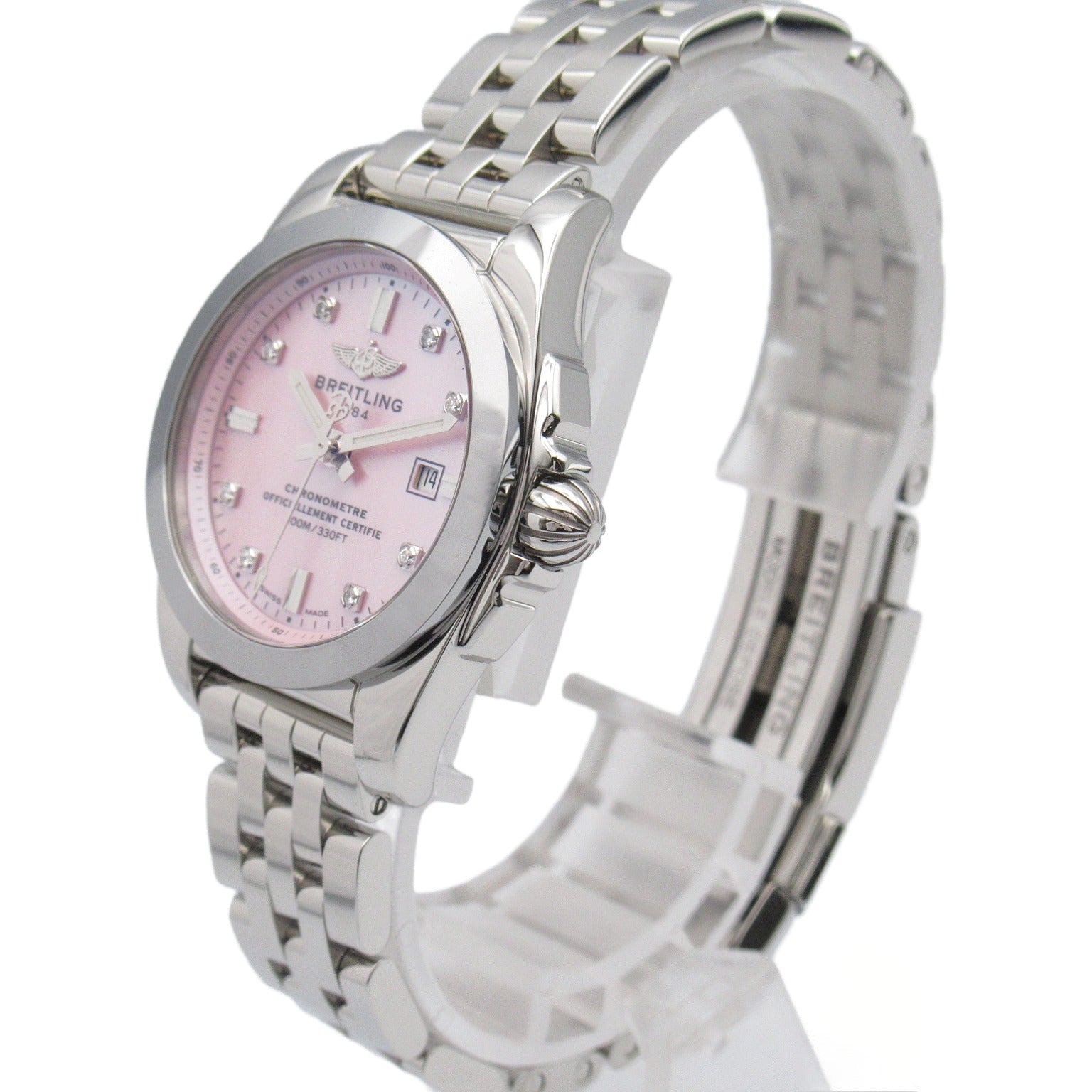 Breitling Galactic 29 Slick T  Watch Stainless Steel  Pink S W72348