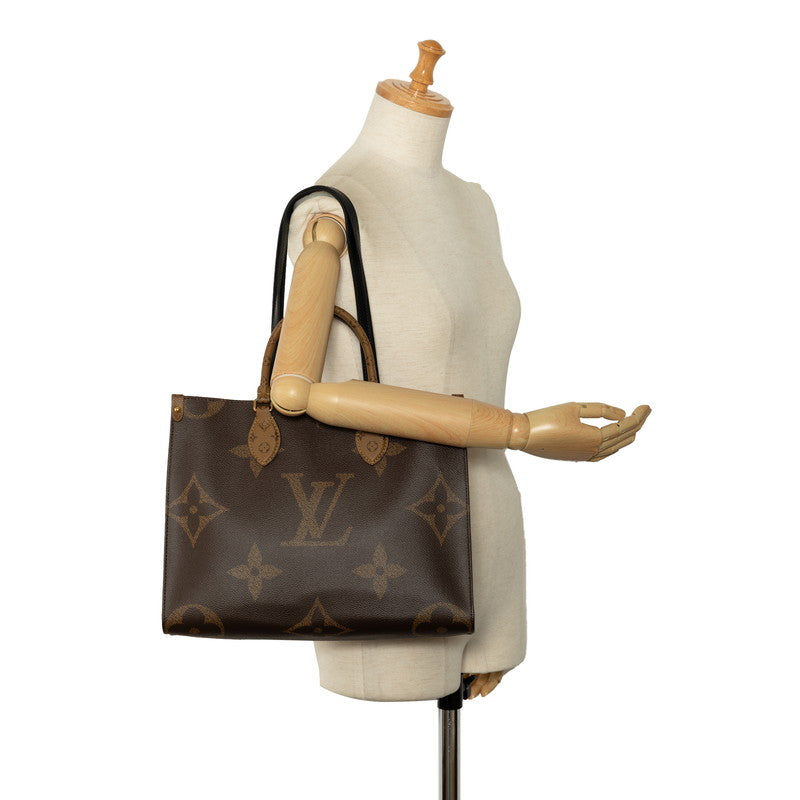 Louis Vuitton Monogram Giant Reversee On The Gor MM Handbag M45321 Brown PVC Leather  Louis Vuitton