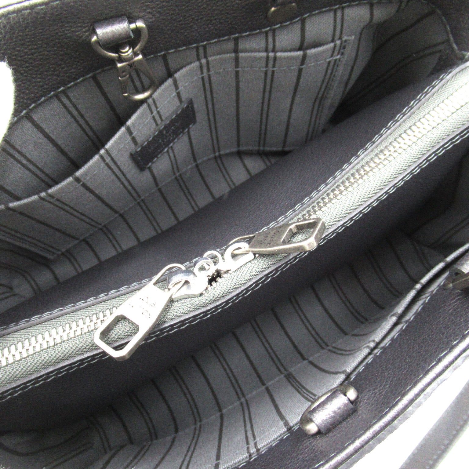 Louis Vuitton Montaigne BB 2w Shoulder Bag Leather Monogram Emplant  Grey Platinum M50665