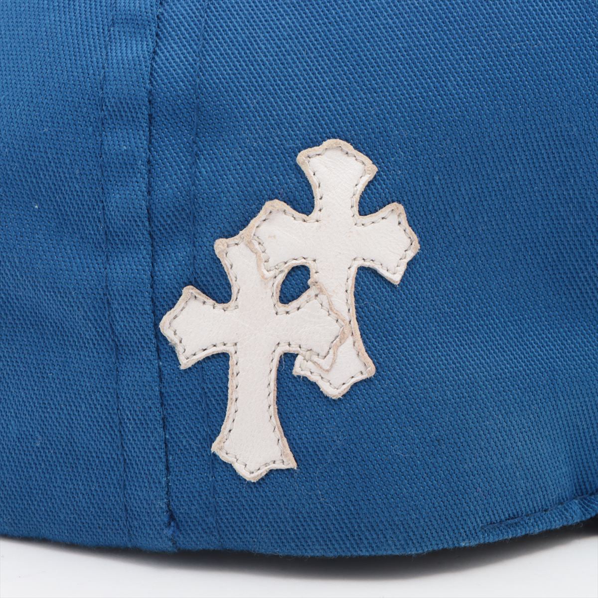 Chrome Hearts Baseball Cap Cotton x  ONE SIZE 53-60 Blue Cross Patch