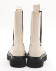 Bottega Veneta Leather Side Gourmet Boots 39  Black X White Luggage