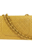 Chanel Beige Lambskin Jumbo Classic Flap Bag