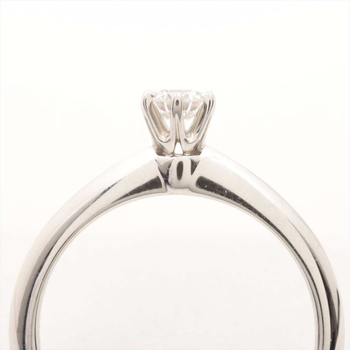 Tiffany Solitaire diamond ring Pt950 3.7g D0.23 EVA
