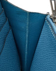 Hermes Asaplong Round Fashner Long Wallet Blue Leather  Hermes Ginest