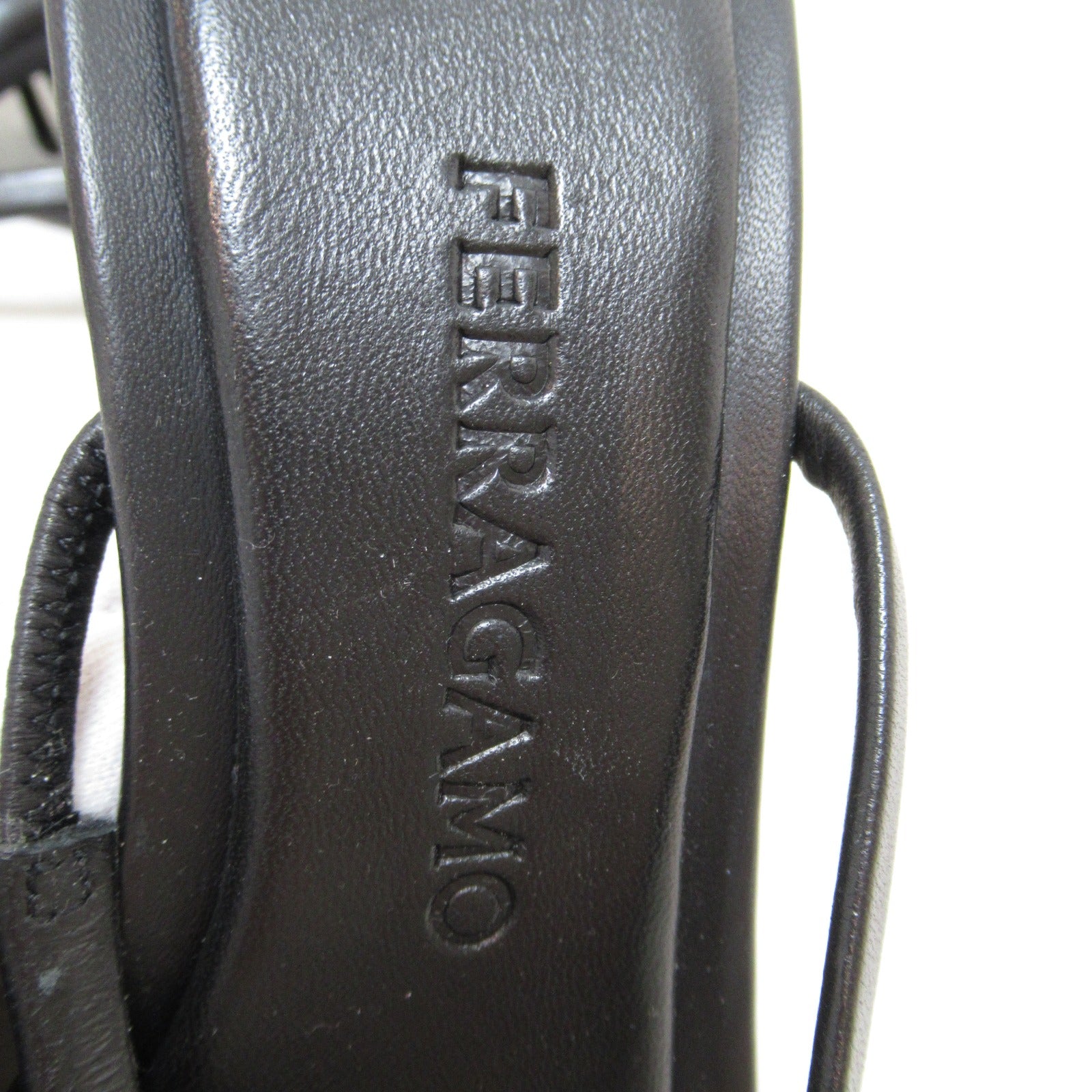Salvatore Ferragamo Sandalss Sandals Shoes Leather  Black 01E9887602266.5