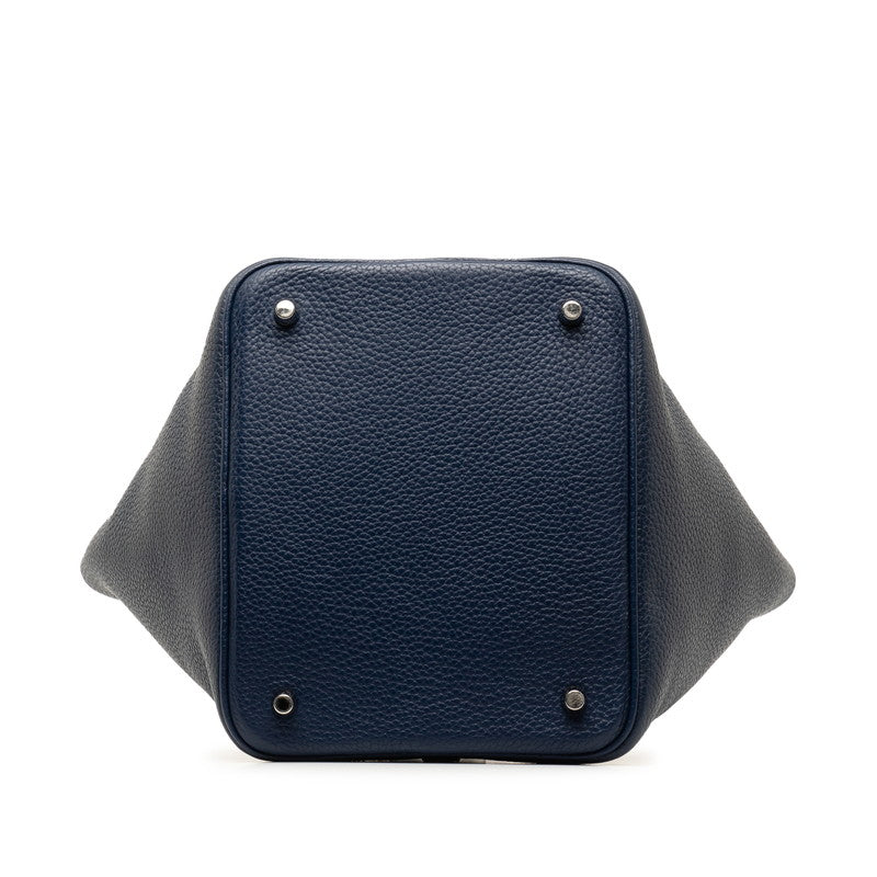 Hermes Picotin Lock MM Handbag Blue New Navy  Clemence  Hermes