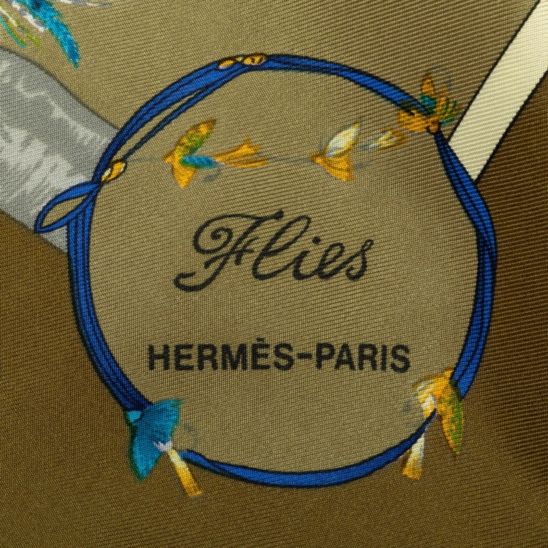 Hermes Carré 90 Flies Flies SCalf Carré Yellow Multicolor Silk  Hermes