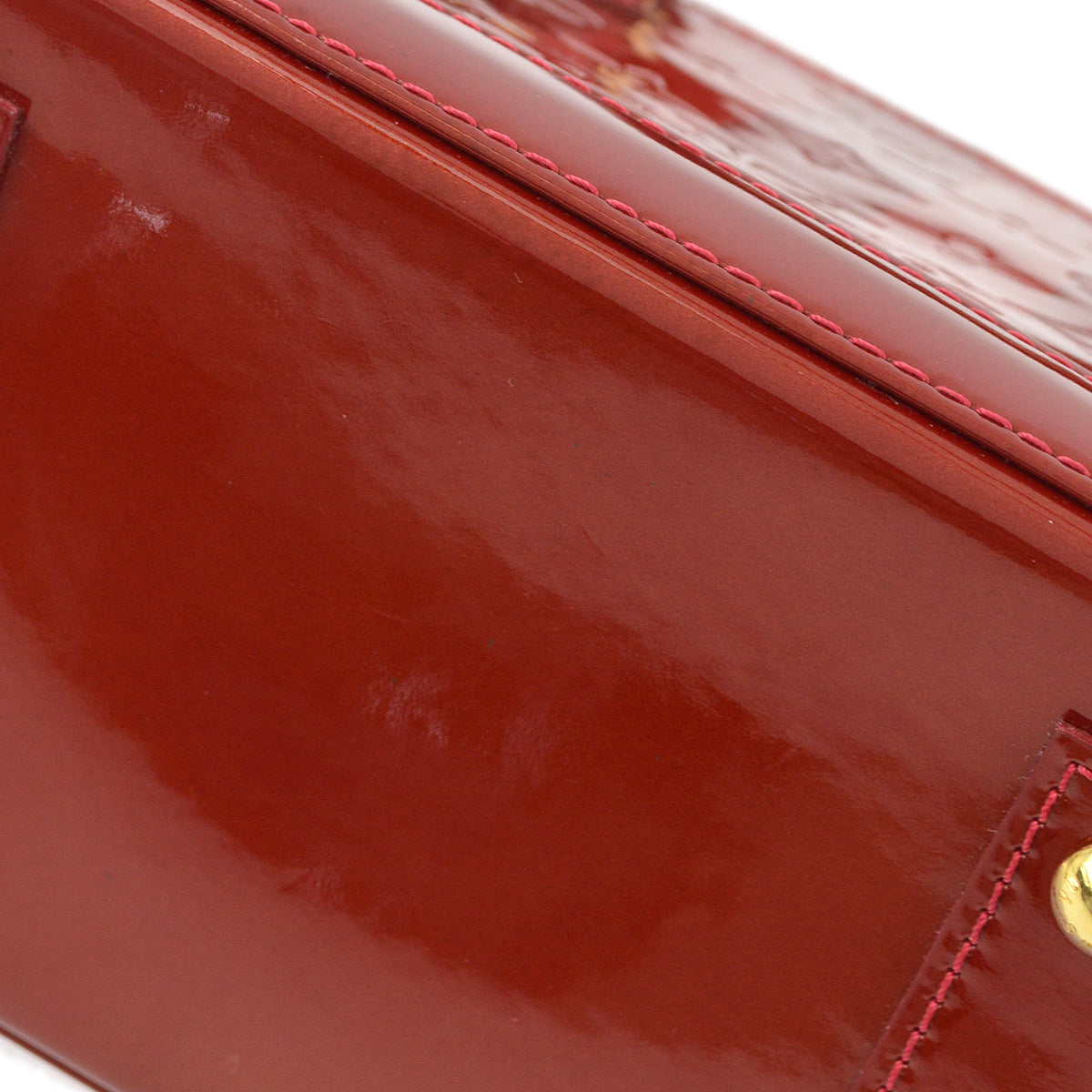 Louis Vuitton 2011 Red Vernis Rayures Alma BB M91593