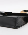 Prada Leather Chain Shoulder Bag Black
