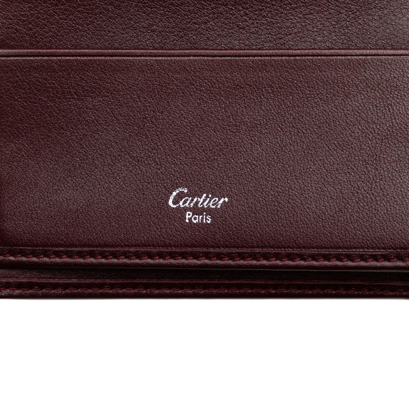 Cartier Trinity Long Wallet Wine Red Enamel  Cartier