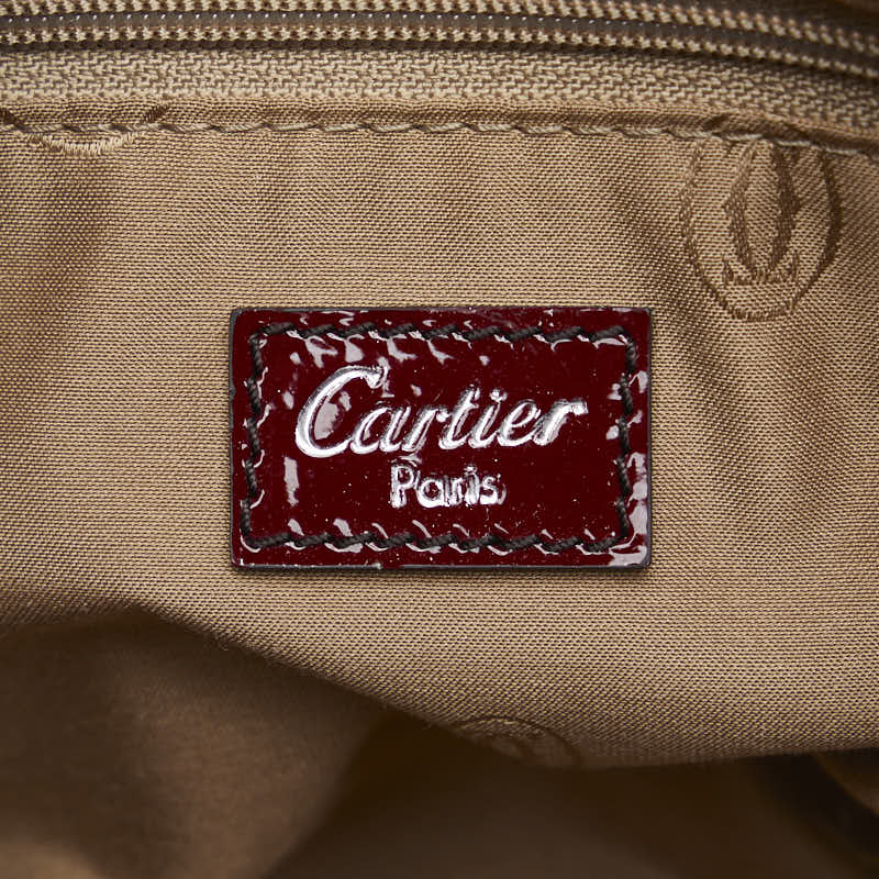 Cartier Masterline Marcello Du Handbag Wine Red Enamel  Cartier
