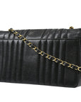 Chanel 1991-1994 Black Caviar Medium Vertical Stitch Classic Single Flap Bag