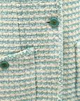 Chanel Single Breasted tweed Jacket Blue 20 